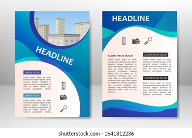 Vector template design for business brochure, flyer, poster, presentation, annual report, magazine cover. A4