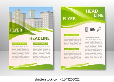 Vector template design for business brochure, flyer, poster, presentation, annual report, magazine cover. A4