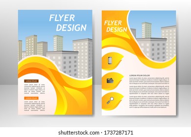 Vector template design for business brochure, flyer, poster, presentation, annual report, magazine cover. A4