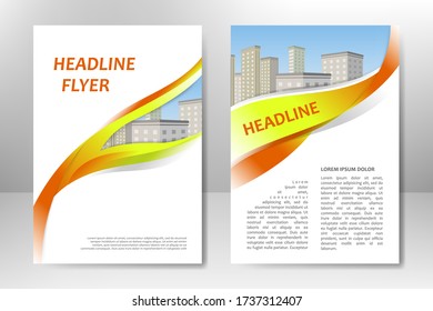 Vector template design for business brochure, flyer, poster, presentation, annual report, magazine cover. A4