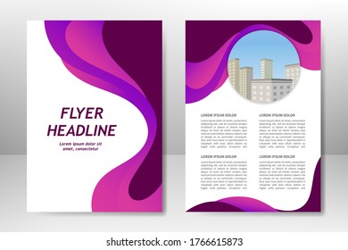 Vector template design for business brochure, flyer, poster, booklet, presentation, annual report, magazine cover, team educational training. A4

