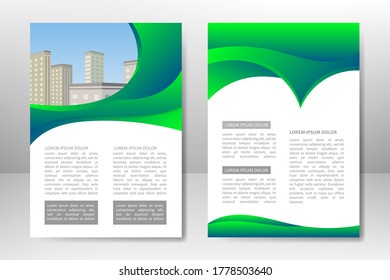 Diseño de plantilla de vectores para folletos de negocios, volante, afiche, presentación, informe anual, portada de revista. A4