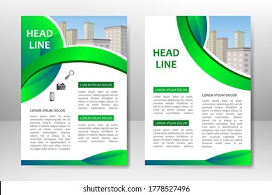 Vector template design for business brochure, flyer, poster, presentation, annual report, magazine cover. A4