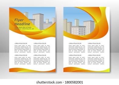 Vector template design for business brochure, flyer, poster, presentation, annual report, magazine cover. A4