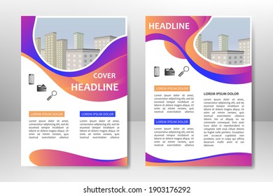 Vector template design for business brochure, flyer, poster, presentation, annual report, magazine cover. A4