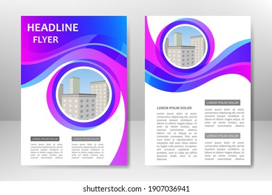 Vector template design for business brochure, flyer, poster, presentation, annual report, magazine cover. A4