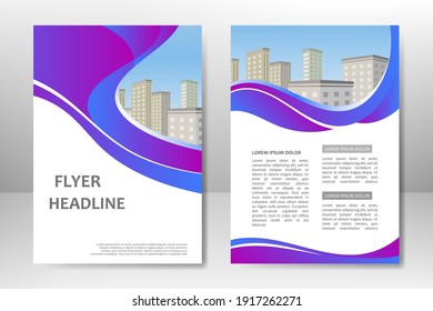Diseño de plantilla de vectores para folletos de negocios, volante, afiche, presentación, informe anual, portada de revista. A4