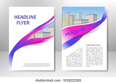 Vector template design for business brochure, flyer, poster, presentation, annual report, magazine cover. A4
