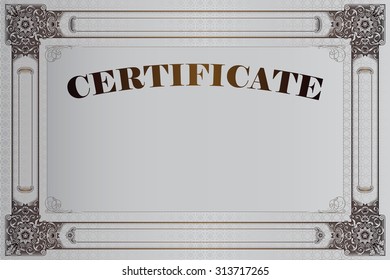 Vector template for the design of certificate, advertisements, envelope, invitations or greeting cards 