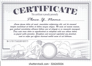 Vector template for the design of certificate, advertisements, envelope, invitations or greeting cards 