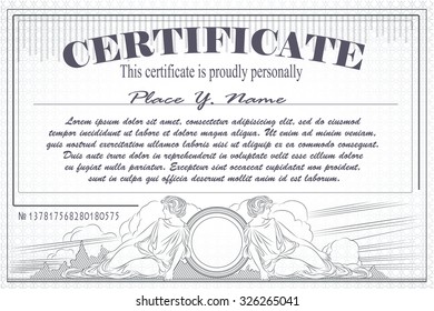 Vector template for the design of certificate, advertisements, envelope, invitations or greeting cards 