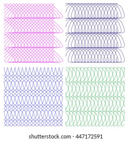 Vector template design of certificate with guilloche pattern (watermarks),