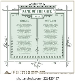 Vector template for the design of diploma, advertisements, envelope, wedding  and other invitations or greeting cards  