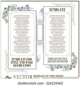 Vector template for the design of diploma, advertisements, envelope, wedding  and other invitations or greeting cards  