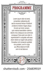 Vector template for the design of diploma, advertisements, envelope, invitations or greeting cards  