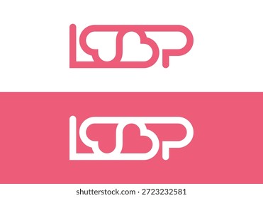 vector template design icon logo text loop with love editable.