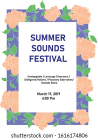 Vector template for the design of invitations, banners, flyers, posters