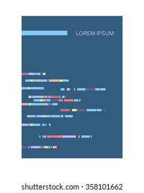 Vector template design. Lines and rectangles. Vector illustration.