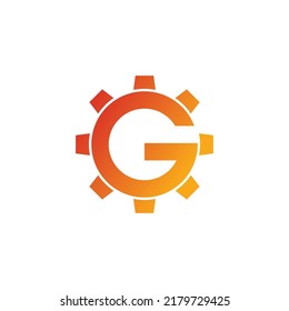 Vector template design logo GEAR, letter G logo