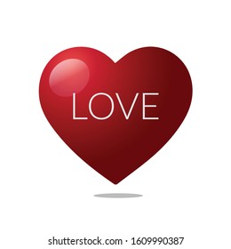 Vector template design for love icons with red gradations