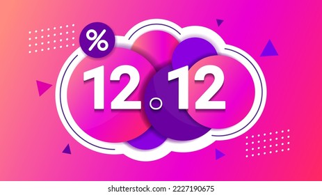 vector template design, shopping theme december 12.12 special year-end, year-end party, december 12.12 special happy shopping background