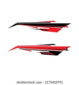 Vector template design sticker for car body
