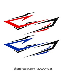Vector template design sticker for car body
