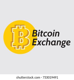 vector template for the designation of crypto currency bitcoin.