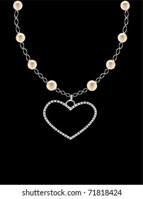 vector template with diamonds and pearls for greeting card