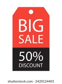 Plantilla de vector con etiqueta de descuento