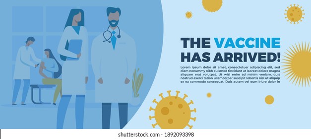 vector template doctors injecting corona virus vaccine, pandemic concept, vaccine concept. hospital and pacients.