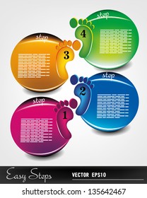 Vector template for a easy step by step brochure, web