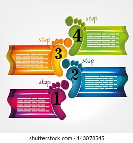 Vector template for a easy step by step brochure, web