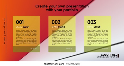 vector template editable menu presentation portfolio, Picelist, landing page, website, elearning, educaion, menu