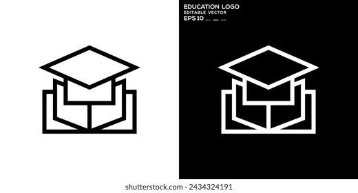 Vector template of education logo, graduation, achievement, ranking, bachelor, EPS 10.