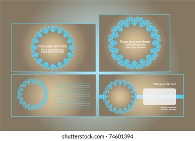 Vector template: envelope, forms for letters, invitations, greeting, card, eps10