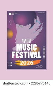 vector template Evening dance party music event, concert, Clubing, night poster Template. modern style concert disco club party event flyer invitation.