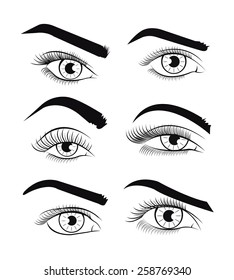 Vector template eyes. Vector illustration