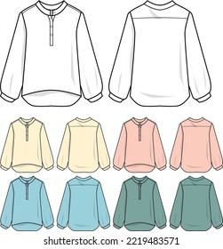 vector template fashion clothes for women for clothing design