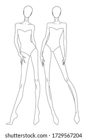 fashion designing sketches of models