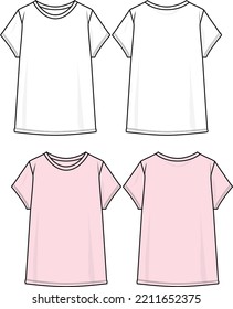 vector template fashion shirt women
