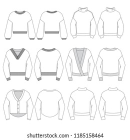 Vector template of Fashion sweaters