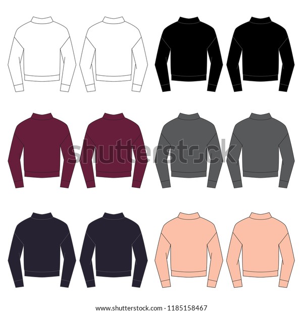 Vector Template Fashion Sweaters Stock Vector (Royalty Free) 1185158467 ...