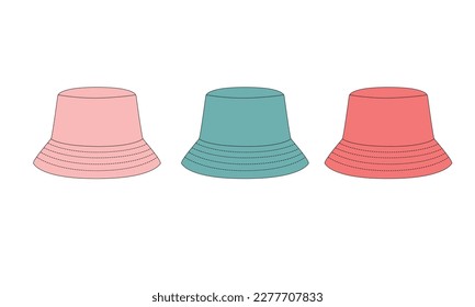 Vector template fashionable hat