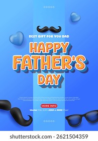 Vector template for Father's day promo banner