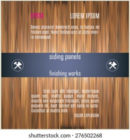 vector template with fine wooden boards made of separate planks