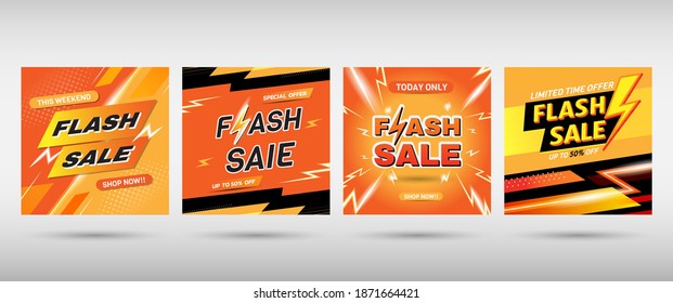 vector template flash sale , 4 design banner