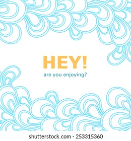 Vector template with flowing shapes. A cover with typography design.