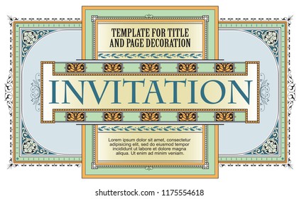 Vector template flyer, invitations or greeting cards
