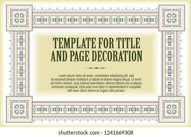 Vector template flyer, invitations or greeting cards